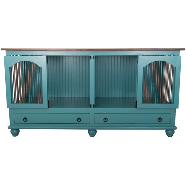 Tucker Murphy Pet™ Stelly Large Double Wide Credenza Pet Crate Wayfair